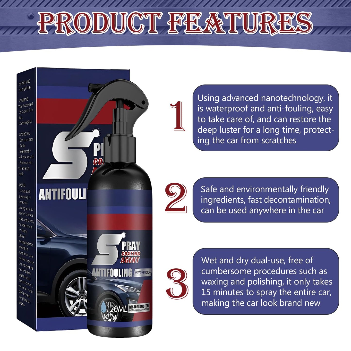 onpoint 3 In 1 High Protection Quick Car Ceramic Coating Spray