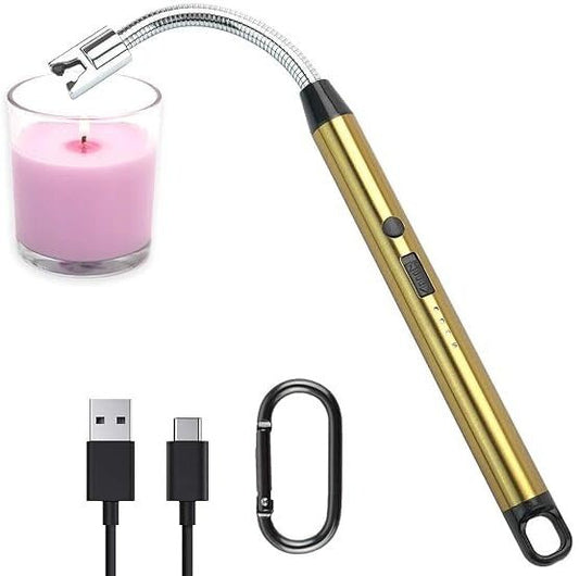 Windproof Usb Electric Lighter - Long Rechargeable Led Plasma Arc Flameless